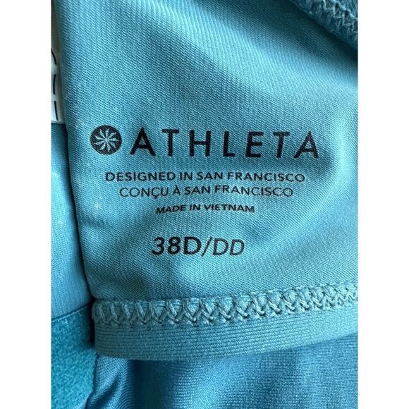 Athleta Square Neck UnderwireTankini Green Ombré Womens Size 38D/DD - Picture 7 of 7